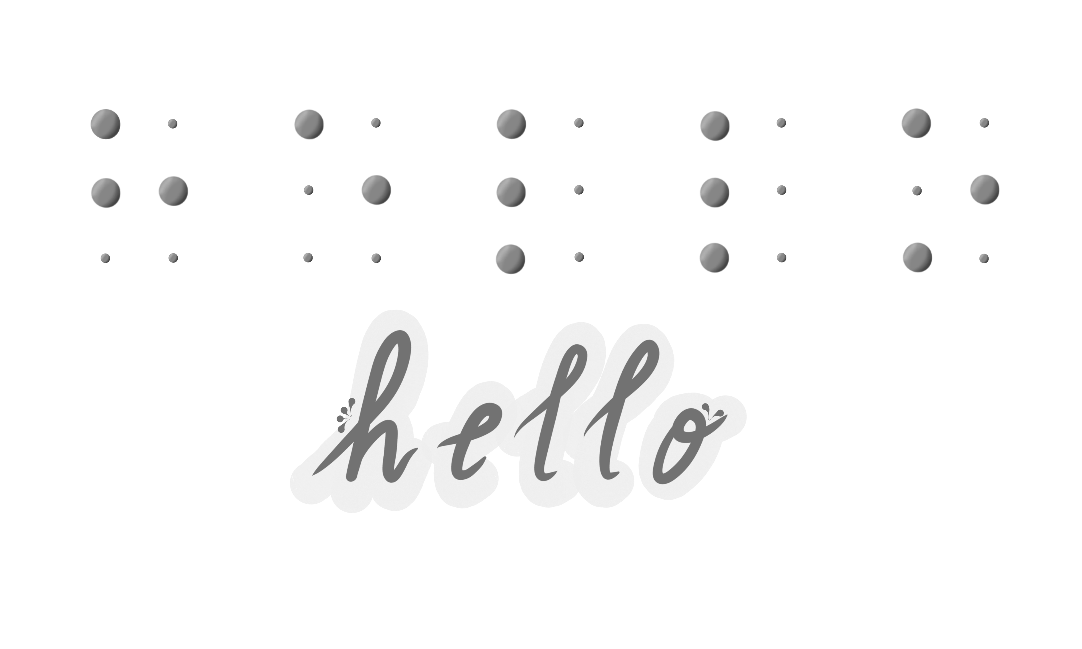 Image of Hello in Braille
